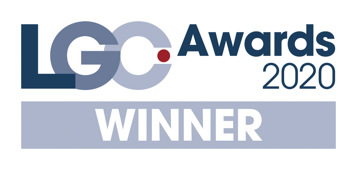 LGC Awards 2020 Winner logo with dark blue and gray text.
