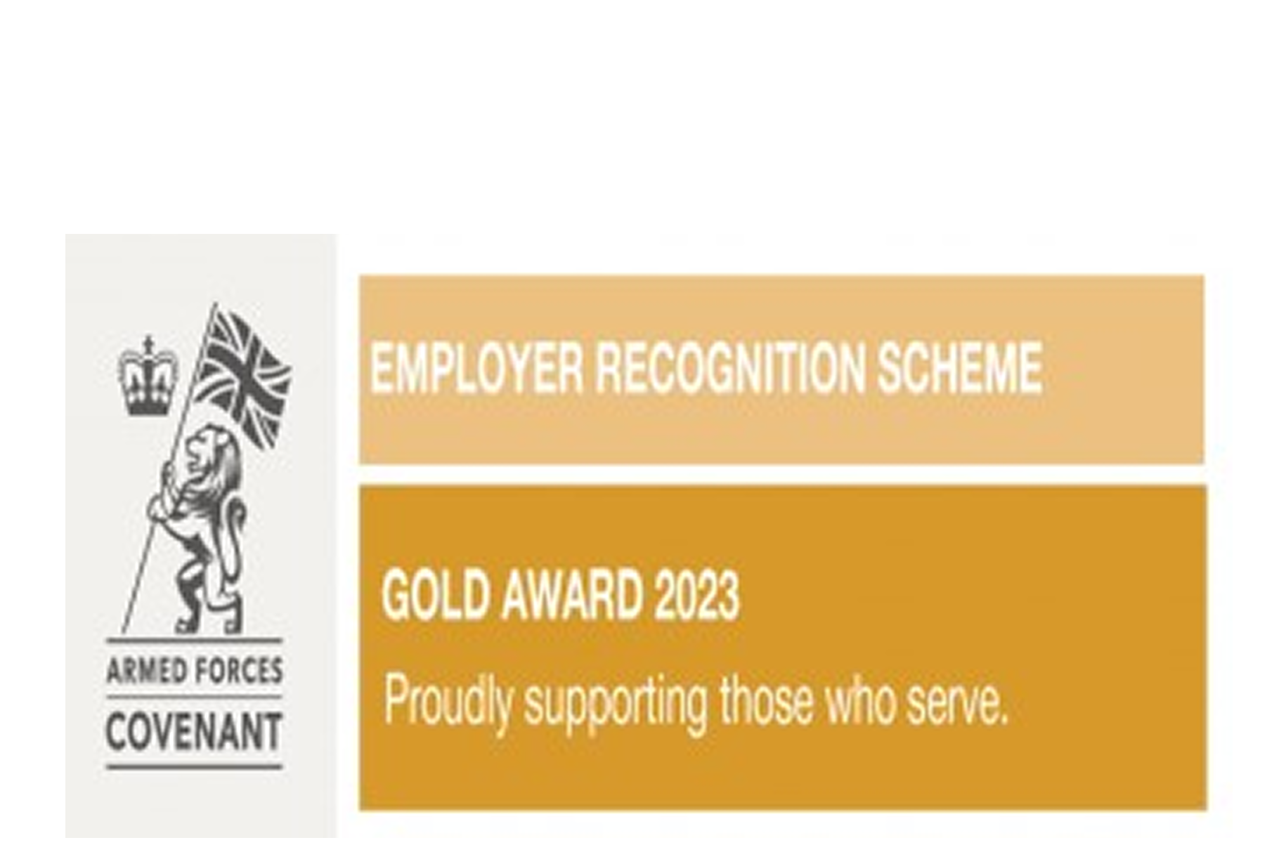 Gold Award 2023 for Employer Recognition. Proudly supporting those who serve.