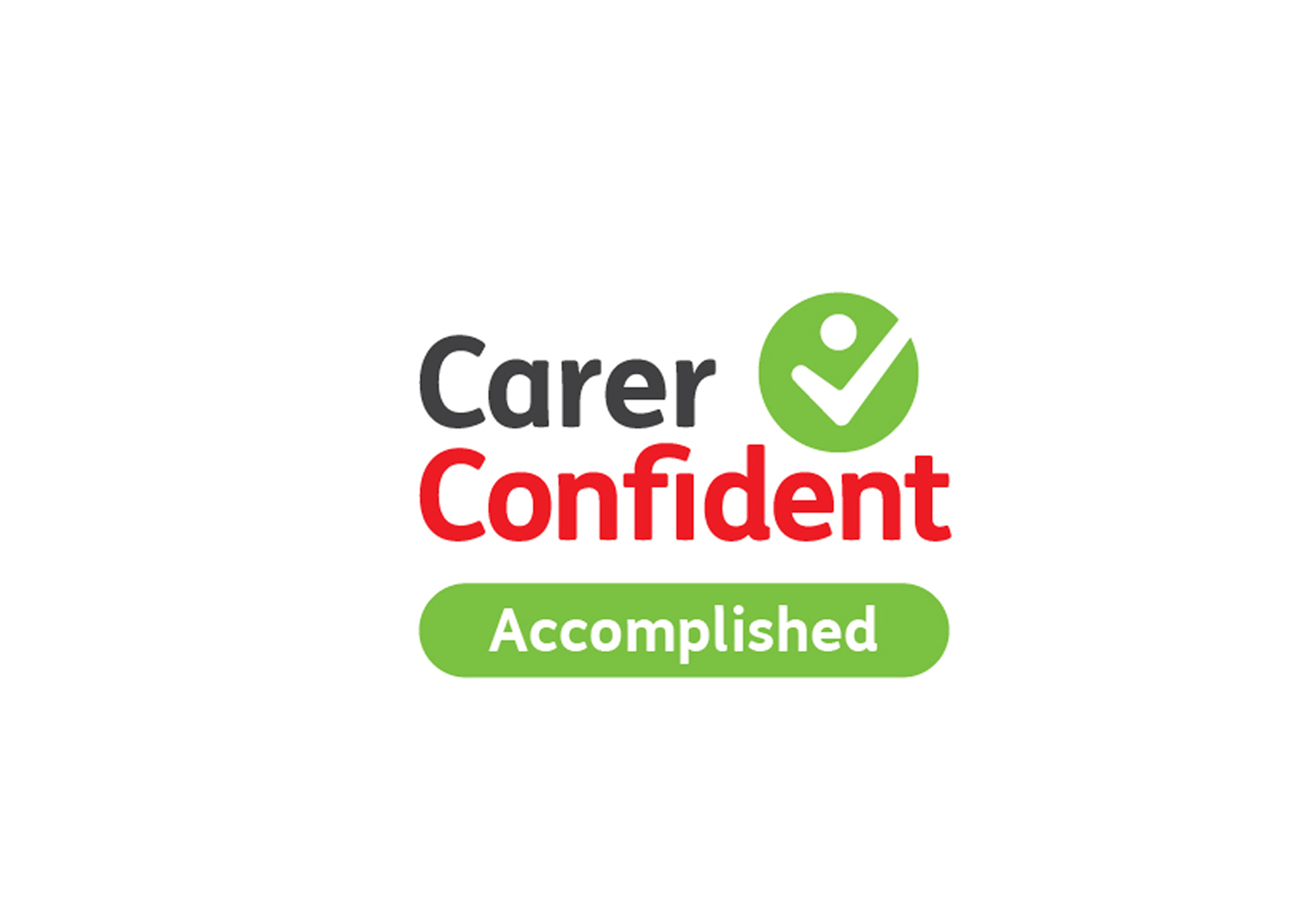 Logo with text "Carer Confident Accomplished" and check mark.
